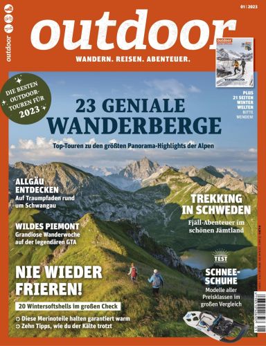 Cover: Outdoor Wandermagazin No 01 Januar 2023