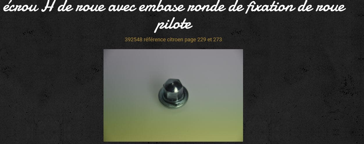Ecrou Pilote