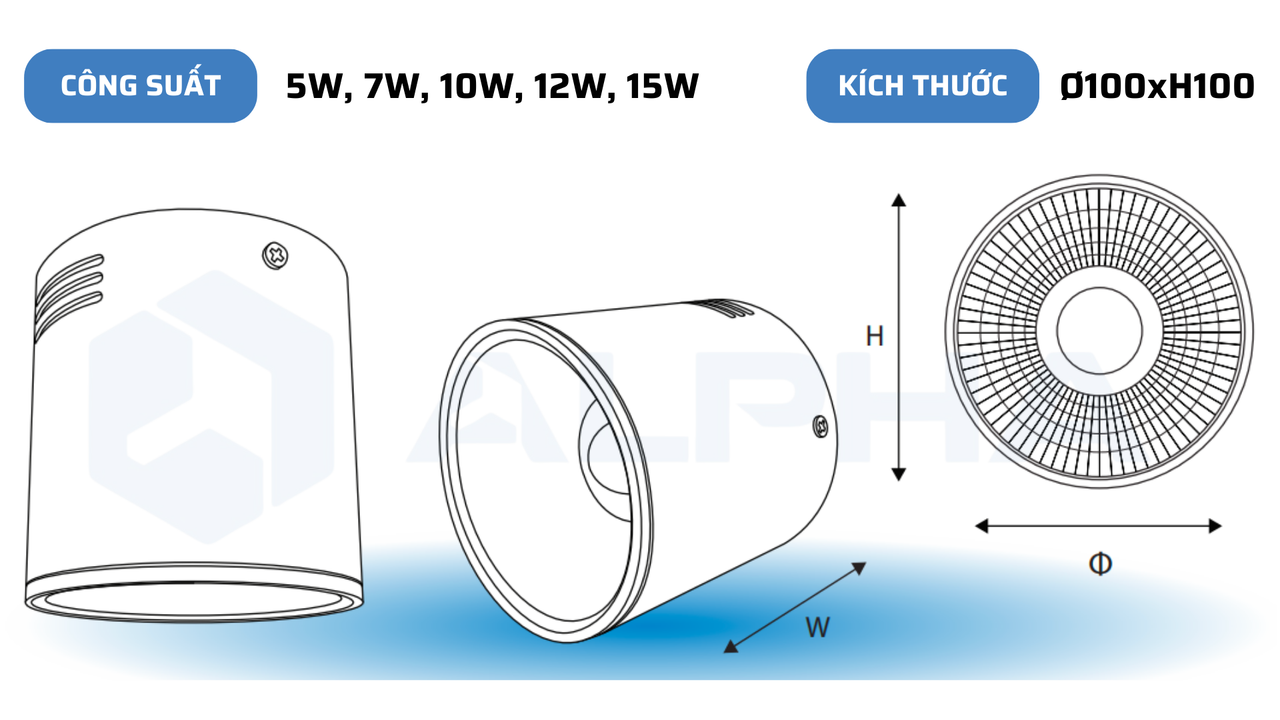 đ&egrave;n led alpha