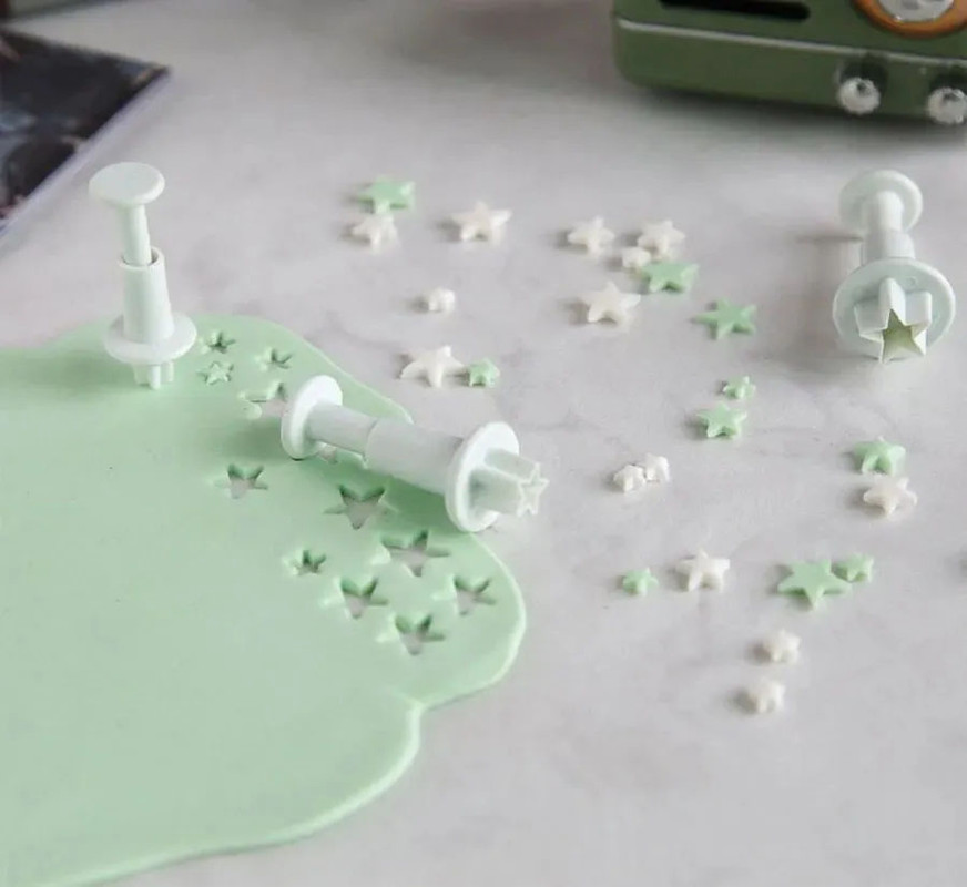 Expulsores Estrellas Fondant Molde
