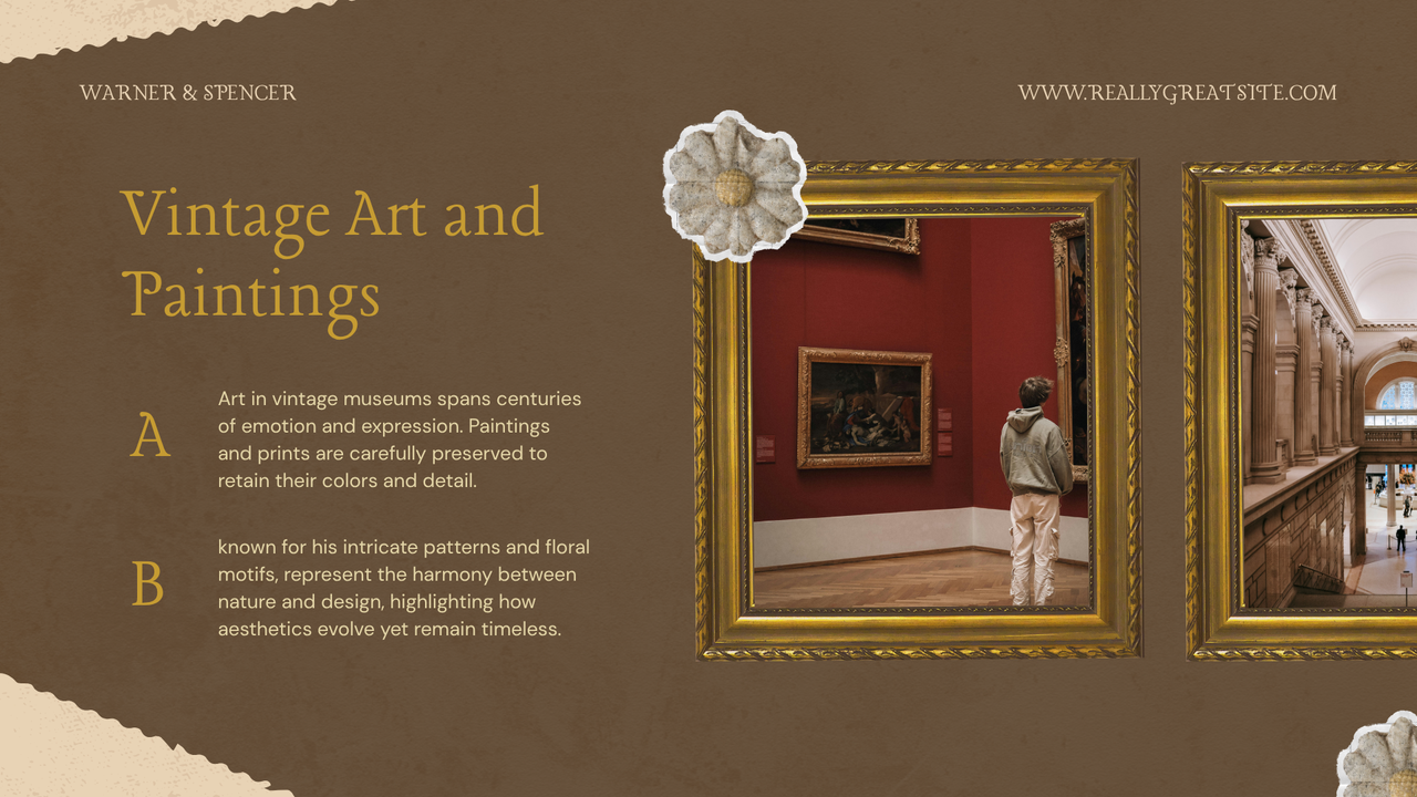 Gold Brown Vintage Museum Presentation