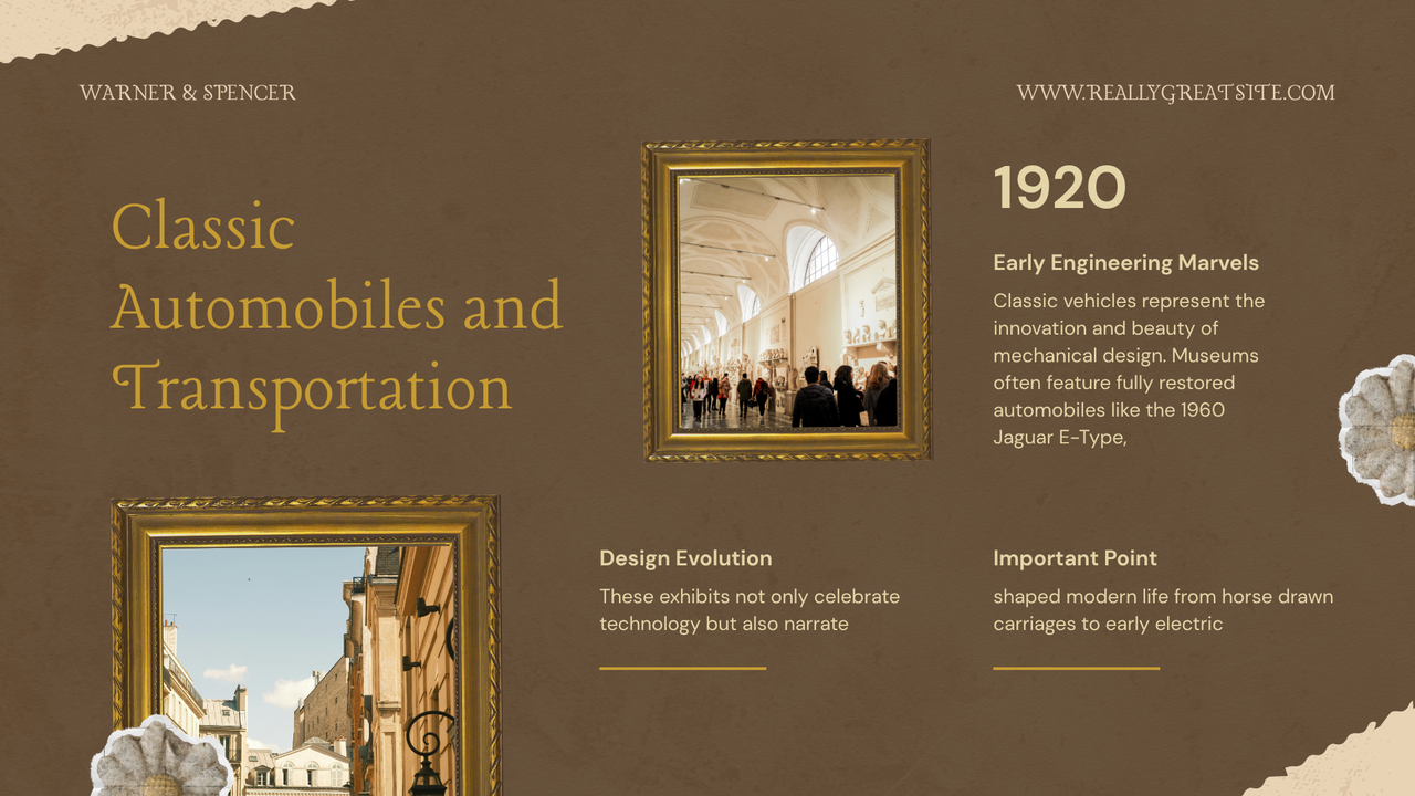 Gold Brown Vintage Museum Presentation