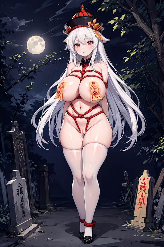 05078-2318060400-1girl,mature female,solo,huge breasts,sagging breasts,_jiangshi, no bra, cleavage, 