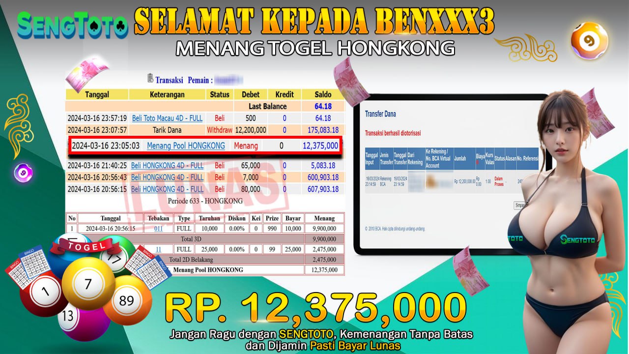 BUKTI PEMBAYARAN TOGEL HONGKONG