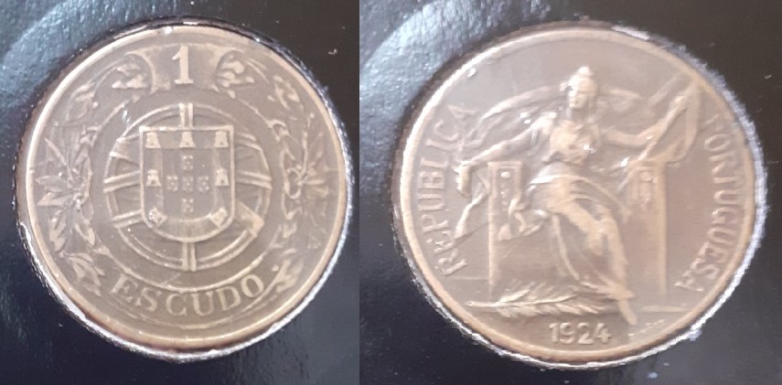 Portugal, 1 escudo, 1924 Portugal-1-escudo-1924