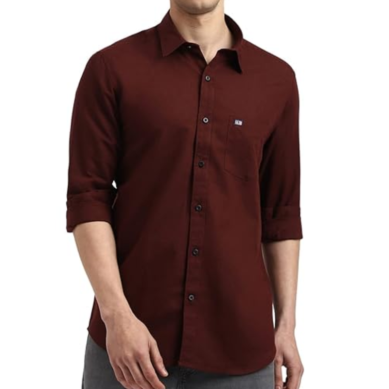 Arrow Men’s 100% Cotton Slim Fit Casual Shirt