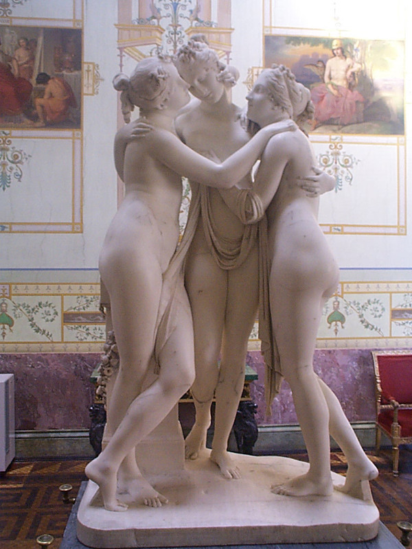 2.000 Francos CFA. Camerún. Mint XXI. The Three Graces. Primera moneda de la serie Celestial Beauty. 2020. Canova-Three-Graces-0-degree-view