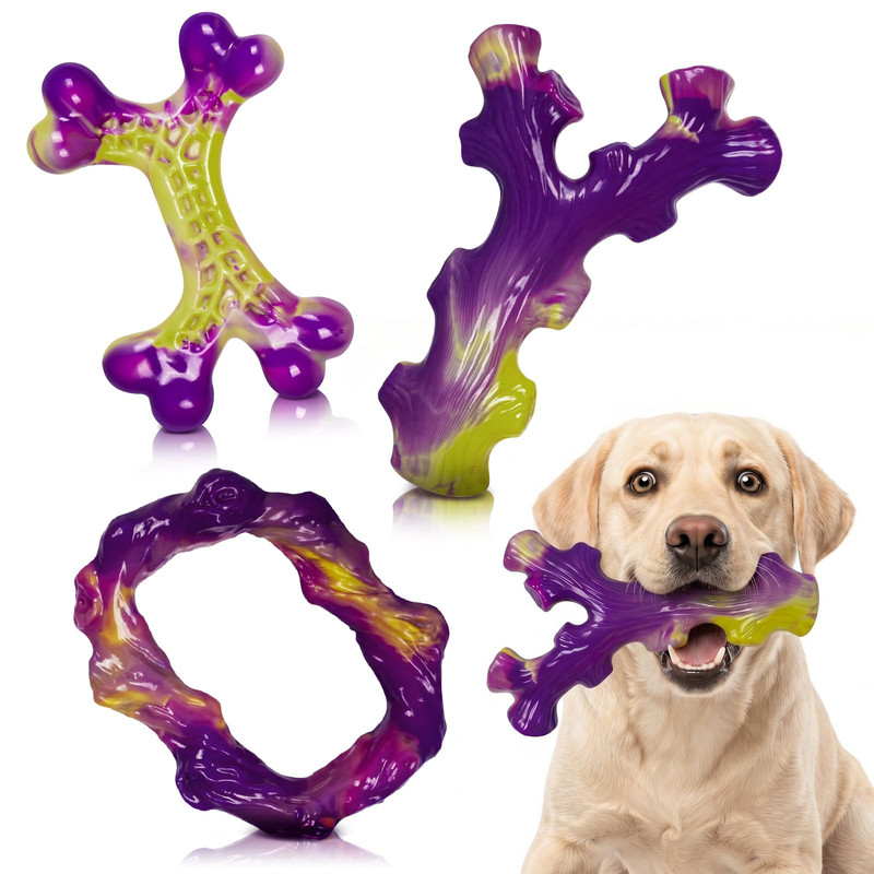 Frienhund Tough Dog Toys for Aggressive Chewers 3-Pack