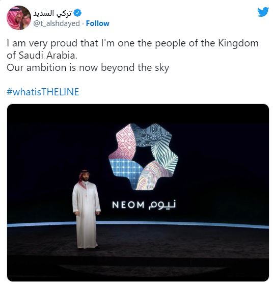 Saudi Arabia(Crown Prince Mohammed bin Salman) is building a 170 km long city in a straight line. Saudi Arabia(Crown Prince Mohammed bin Salman) is building a 170 km long city in a straight line.
