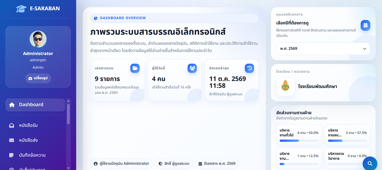 ระบบงานสารบรรณ (PHP)