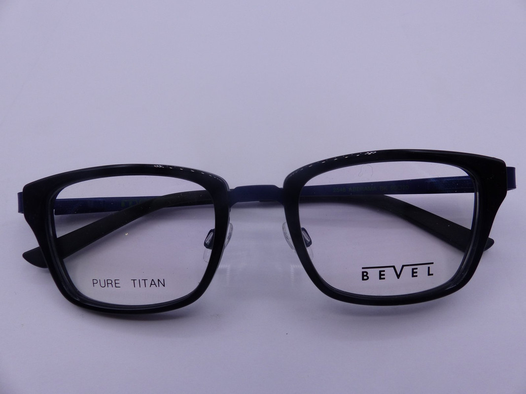 BEVEL 2548 ABERAMA BLACK UNISEX EYEGLASSES FRAMES SIZE 50-20-140