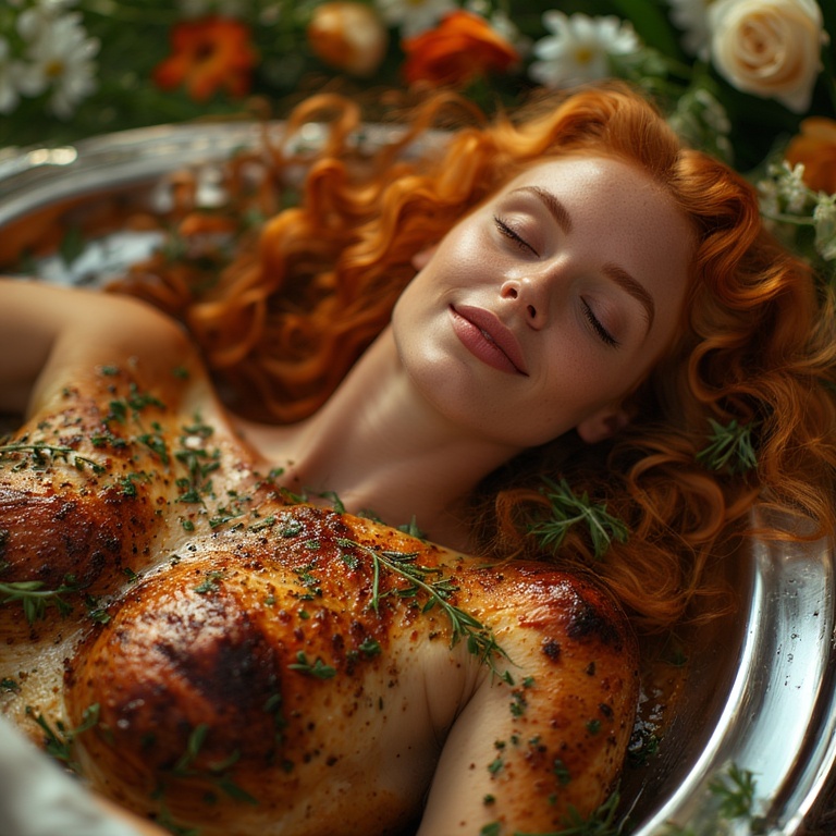 Garden wedding wom served Redhair 0 79