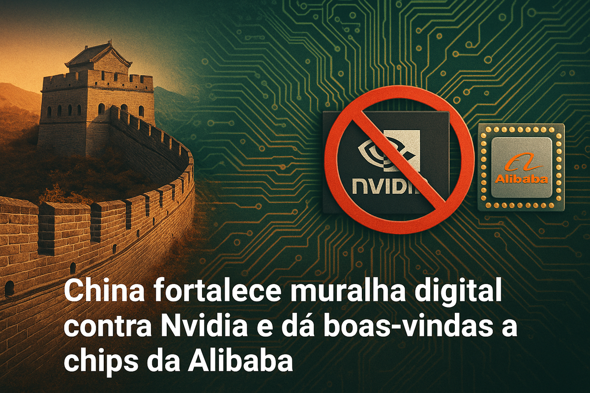 A Muralha Digital se Ergue: China Fecha a Porta para a Nvidia e Coroa a Alibaba nos Chips de IA