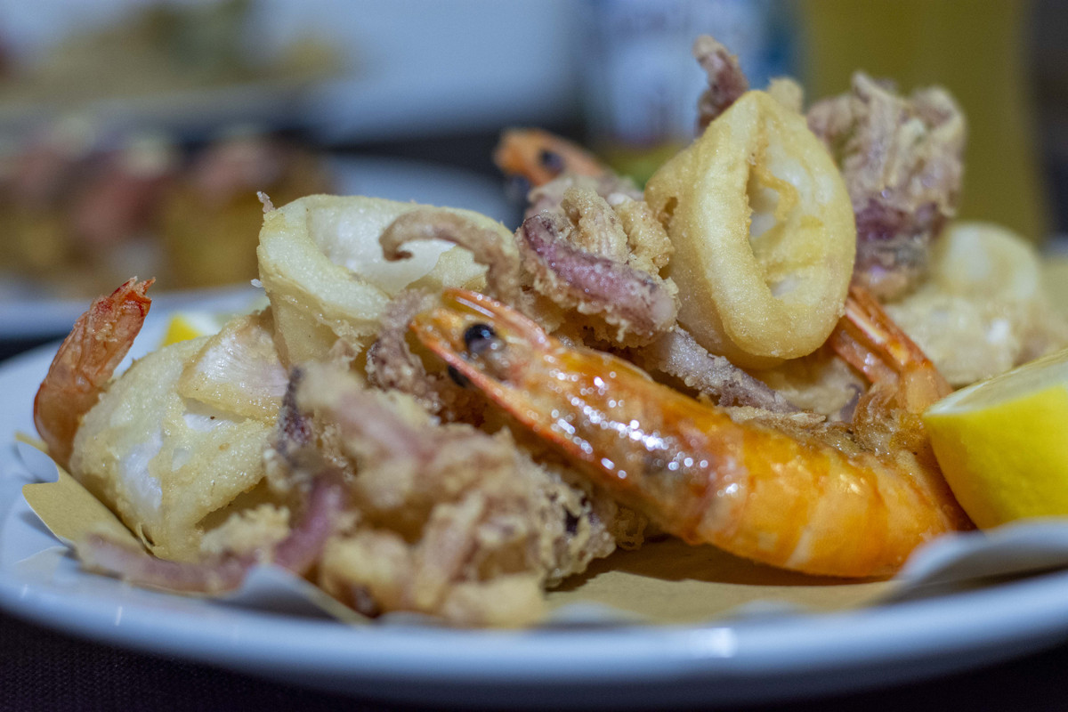 Frittura calamari e gamberi