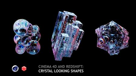 Cinema 4D and Redshift: Crystal Looking Shapes