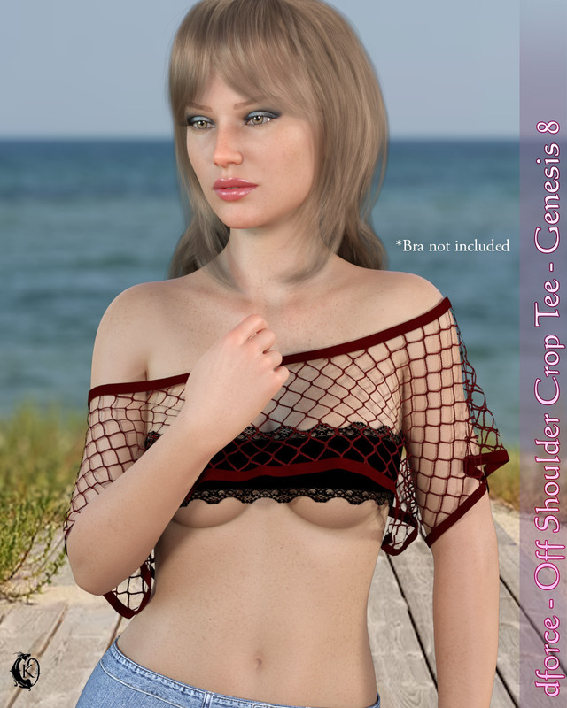 dforce – Off Shoulder Crop Tee – Genesis 8