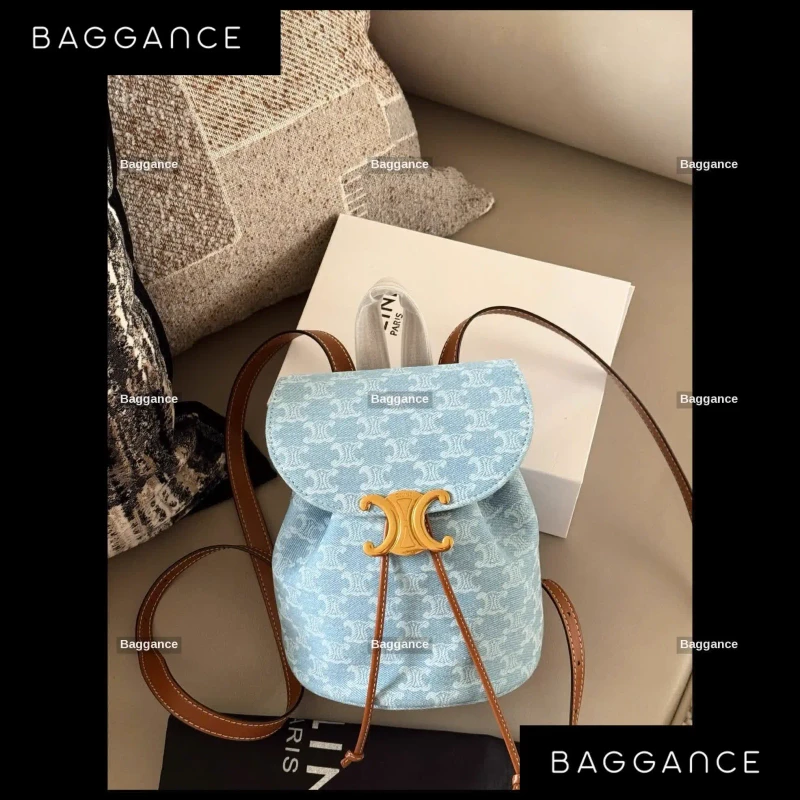 Celine Triomphe Denim Backpack Full Box Size 22cm (Ref: EVCEFW-004)