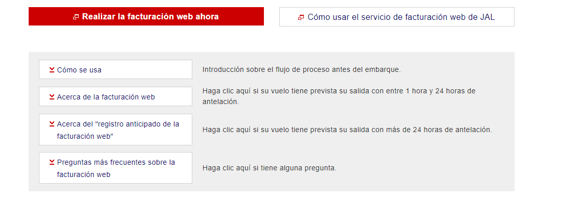 JAL: *Acerca de la facturación web* - Japan Airlines JAL - Foro Aviones, Aeropuertos y Aerolíneas