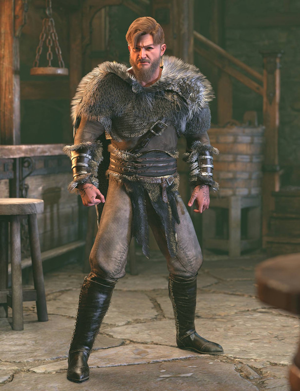dForce Wolfskin Viking Outfit for Genesis 9