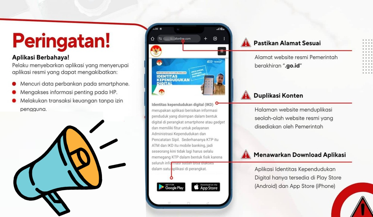 Hati-Hati! Malware Android Mengintai Lewat Website Palsu Dukcapil