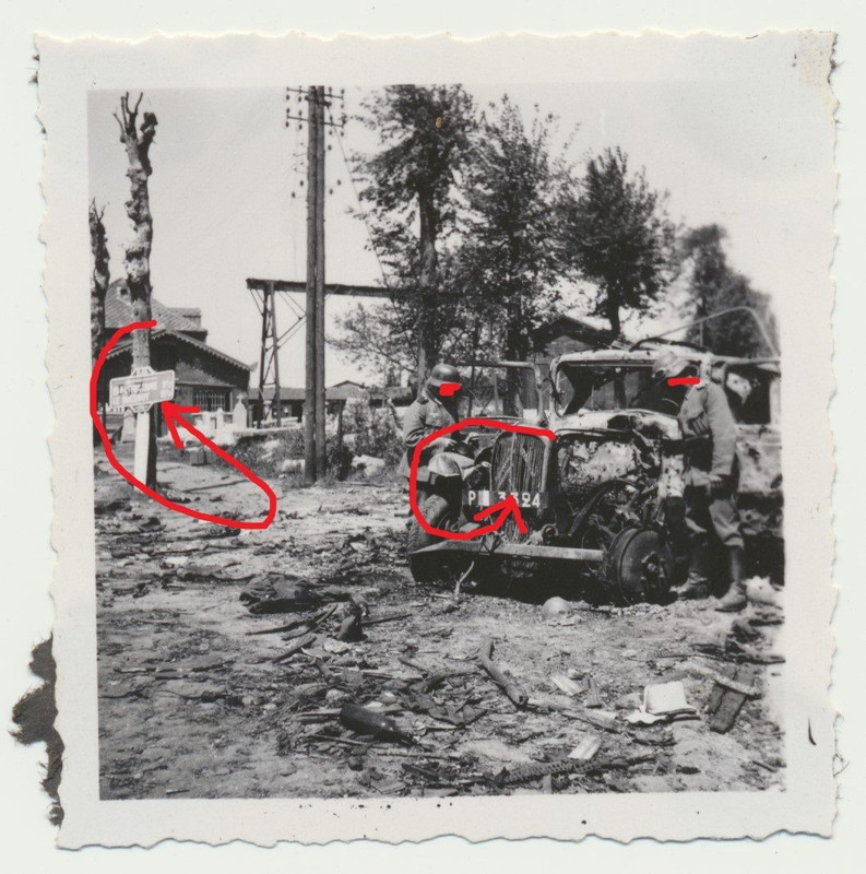 Frankreich französischer PKW Citroen abgeschosse