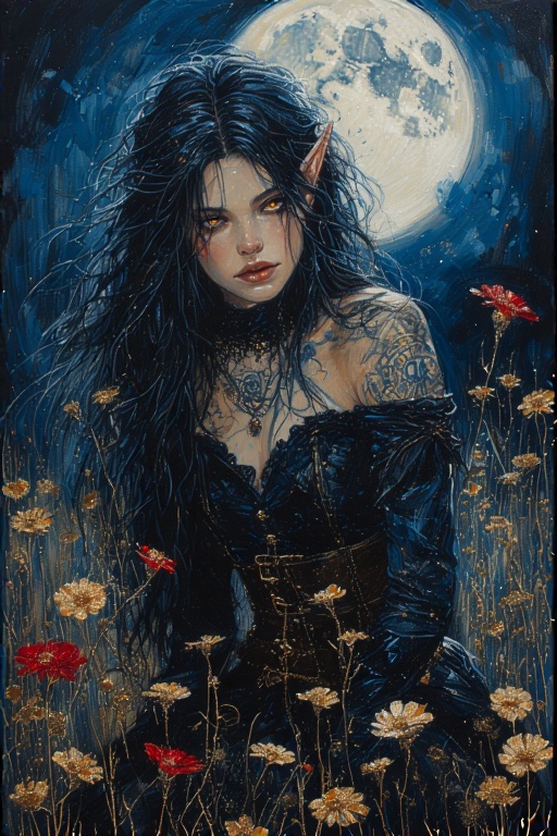 A-stunning-dark-elf-female-wit-1