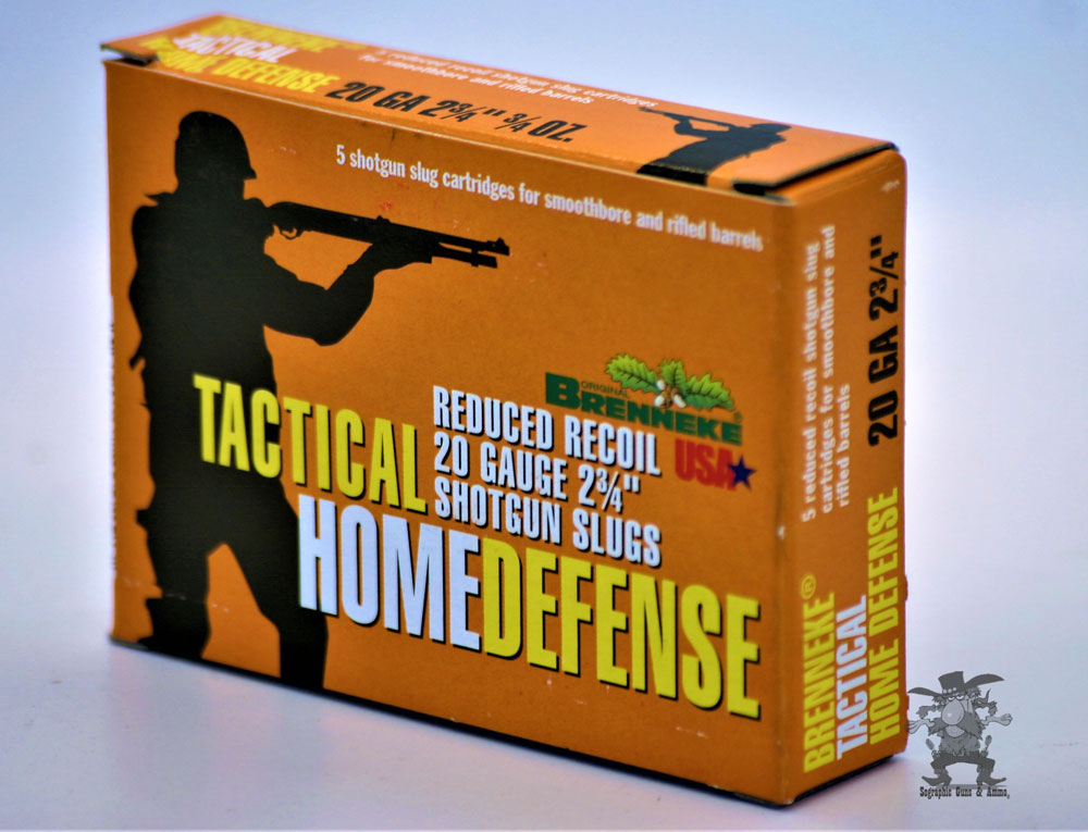 BRENNEKE 20 GA TACTICAL HOME DEFENSE Reduced Recoil Smooth & Rifled