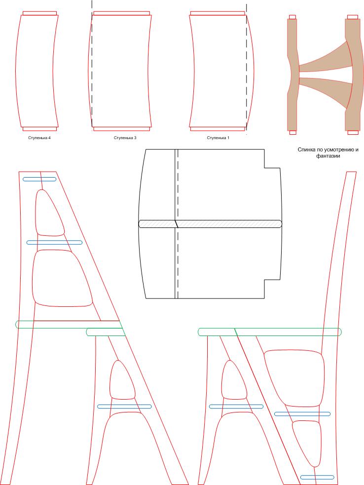 Стул лесенка своими руками чертежи