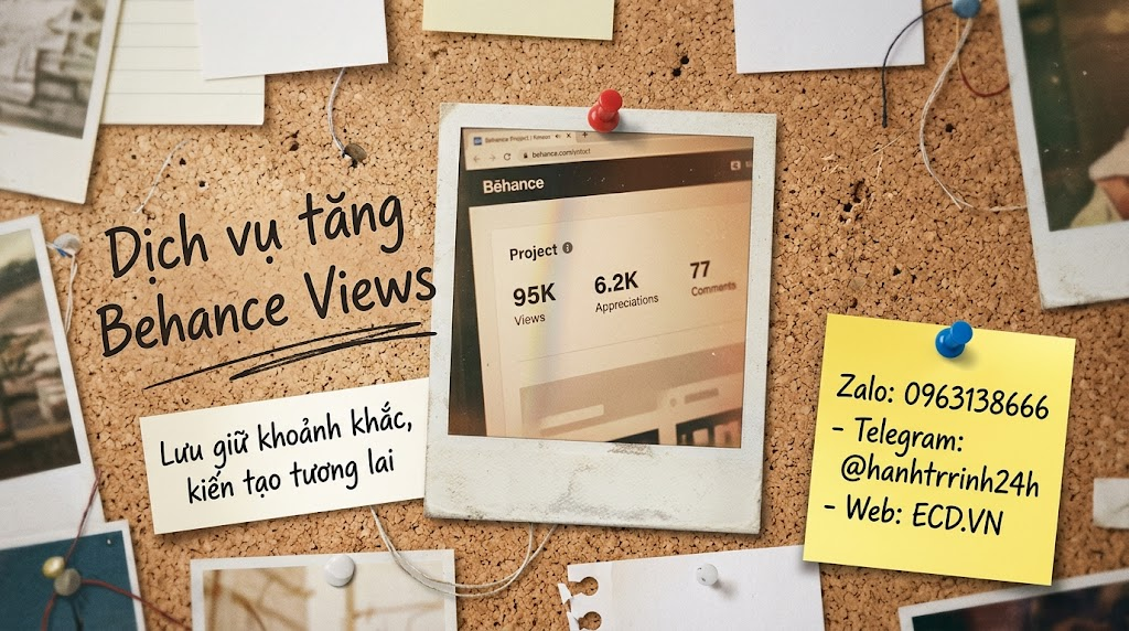 dịch vụ tăng behance views vĩnh viễn cho portfolio
