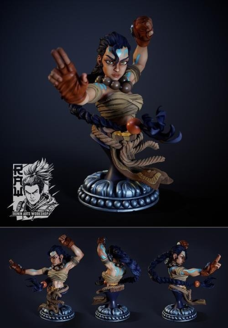 Ronin Arts - Karoku The Monk - Warrior Bust – 3D Print