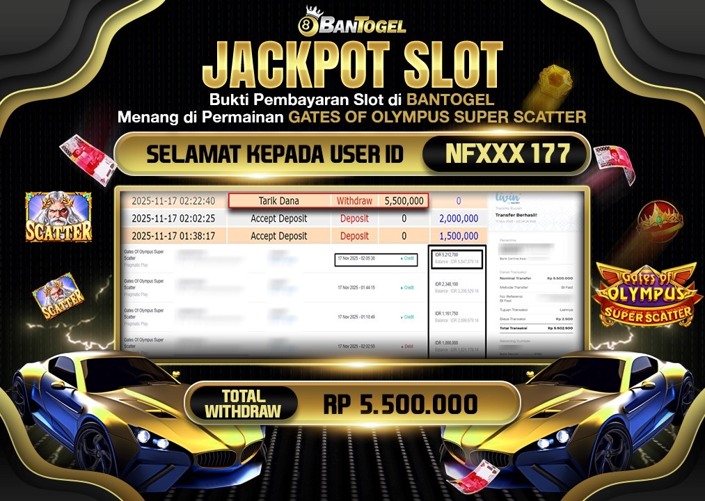 BUKTI JACKPOT LUNAS BANTOGEL