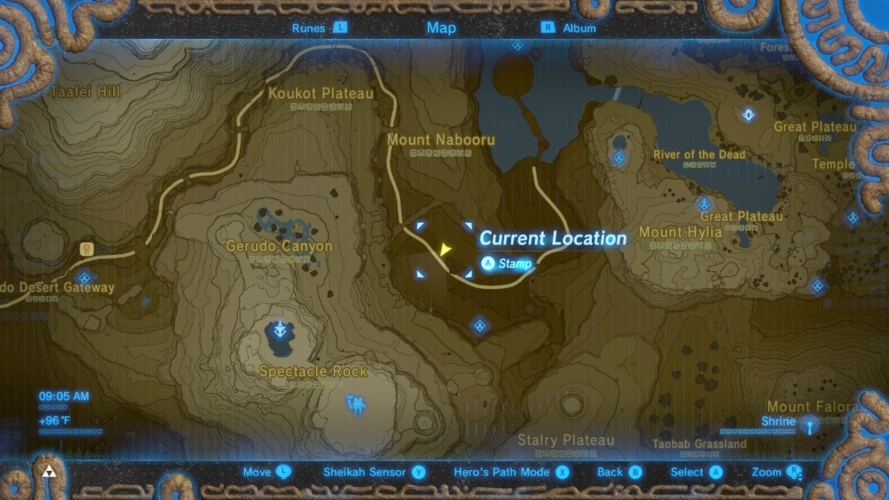 BOTW Divine Beasts Map