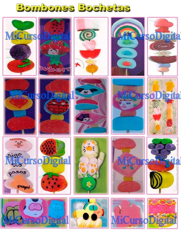 curso decoracion bombon brochetas crear masa malvaviscos