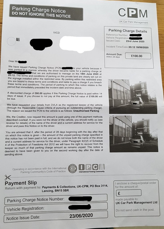 Parking Charge Notice — Postimages