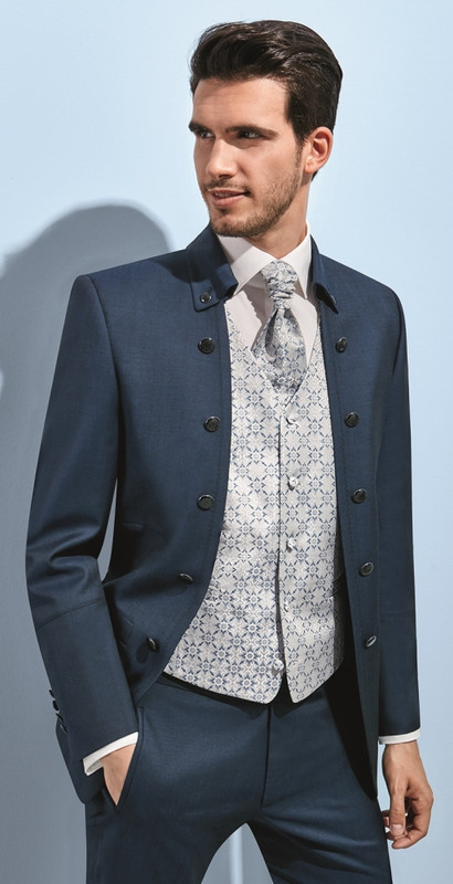 ROYAL-Hochzeitsanzug-von-TZIACCO-in-einem-Marineblau-mit-elegantem-Luester-und-Napoleonkragen-Slimli