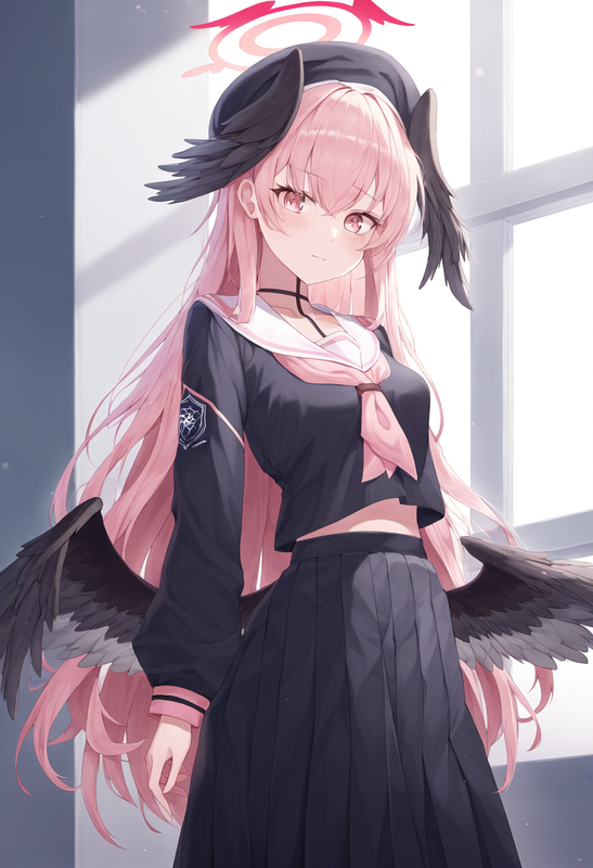 depth of field, 1girl, [[[[koharu (blue archive)]]]], {{{{aged up}}}}, {{long ha s-679056057