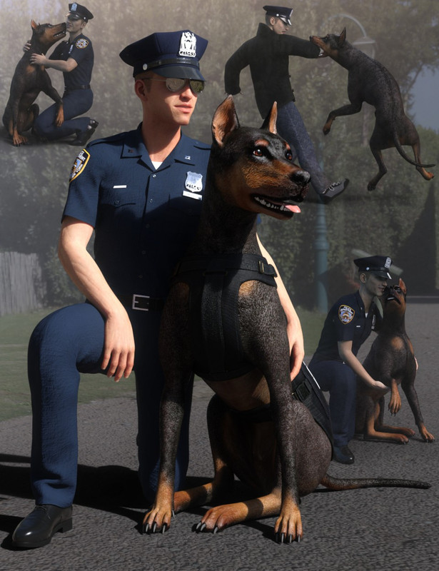 k 9 unit poses for genesis 8 and daz dog 8 00 main daz3d