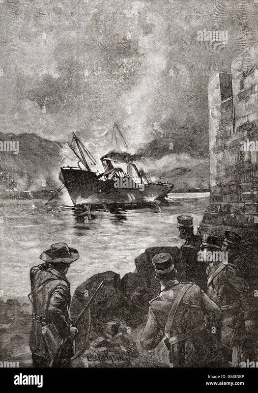 Ce jour là...  Le-naufrage-de-l-uss-merrimac-2-juin-1898-au-cours-de-la-guerre-hispano-americaine-gm8dbp