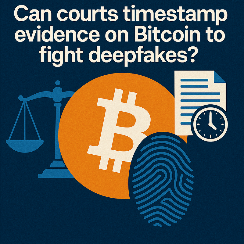 Can courts timestamp evidence on Bitcoin to fight deepfakes?