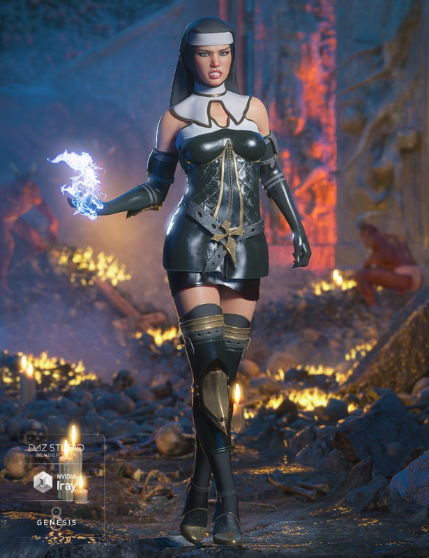 dForce Sister Mary Outfit for Genesis 8 Female(s) dForce Sister Mary Outfit for Genesis 8 Female(s)