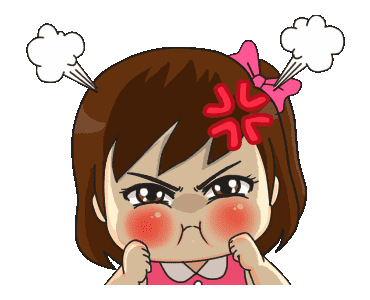 Una chica con estilo anime sacando humos por la cabeza (enfado).