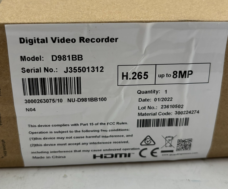 ANNKE D981BB 1TB DIGITAL VIDEO RECORDER