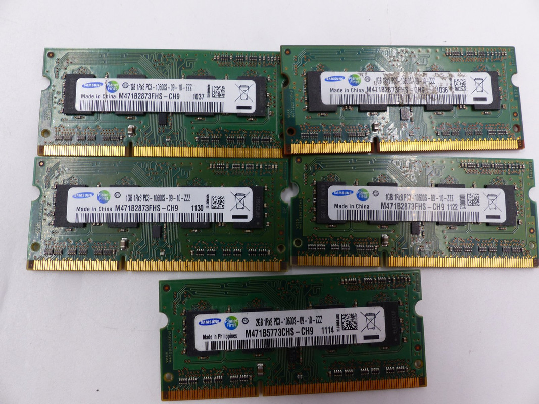 5* SAMSUNG 1GB 1RX8 PC3-10600S-09-10-ZZZ MEMORY CARD CN M471B2873FHS-CH9  1130 | MDG Sales, LLC