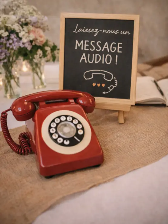Livre d'or audio rouge selfish photobooth