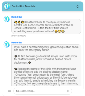 Dentist chatbots can make appointments