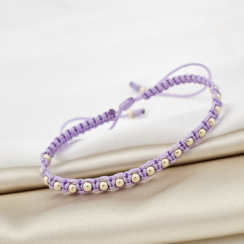 MJ PULSERA MACRAME GOLD #3 LILA MJ PULSERA MACRAME GOLD #3 LILA