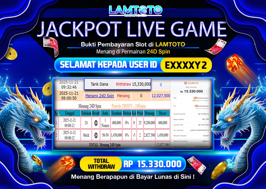 BUKTI JACKPOT LUNAS LAMTOTO