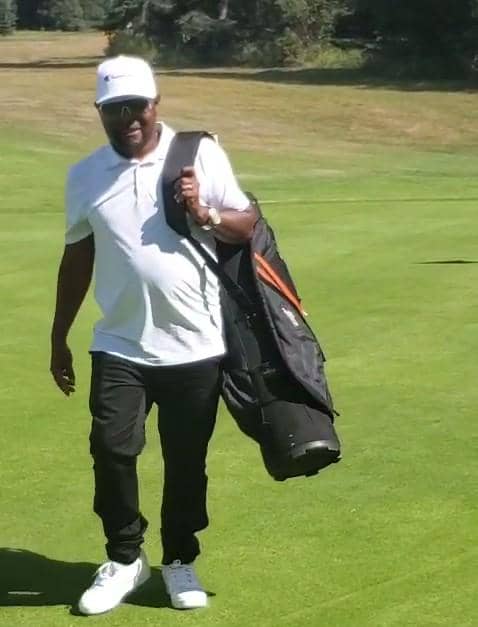 ACUDAB President HRH Wilson Ngwa Forbi during a friendly match with Couples Golf Members August 2025, in Alberta –Canada.