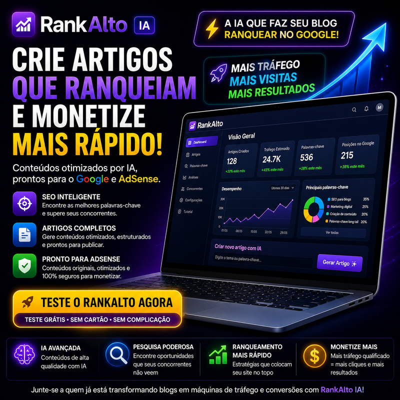 RankAlto IA - Crie artigos que ranqueiam no Google