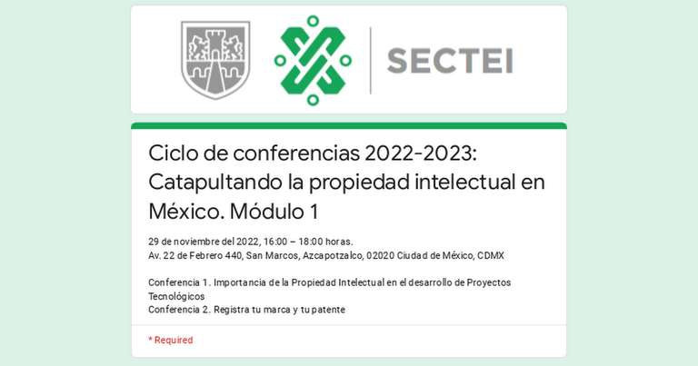 Conferencias de propiedad intelectual 
